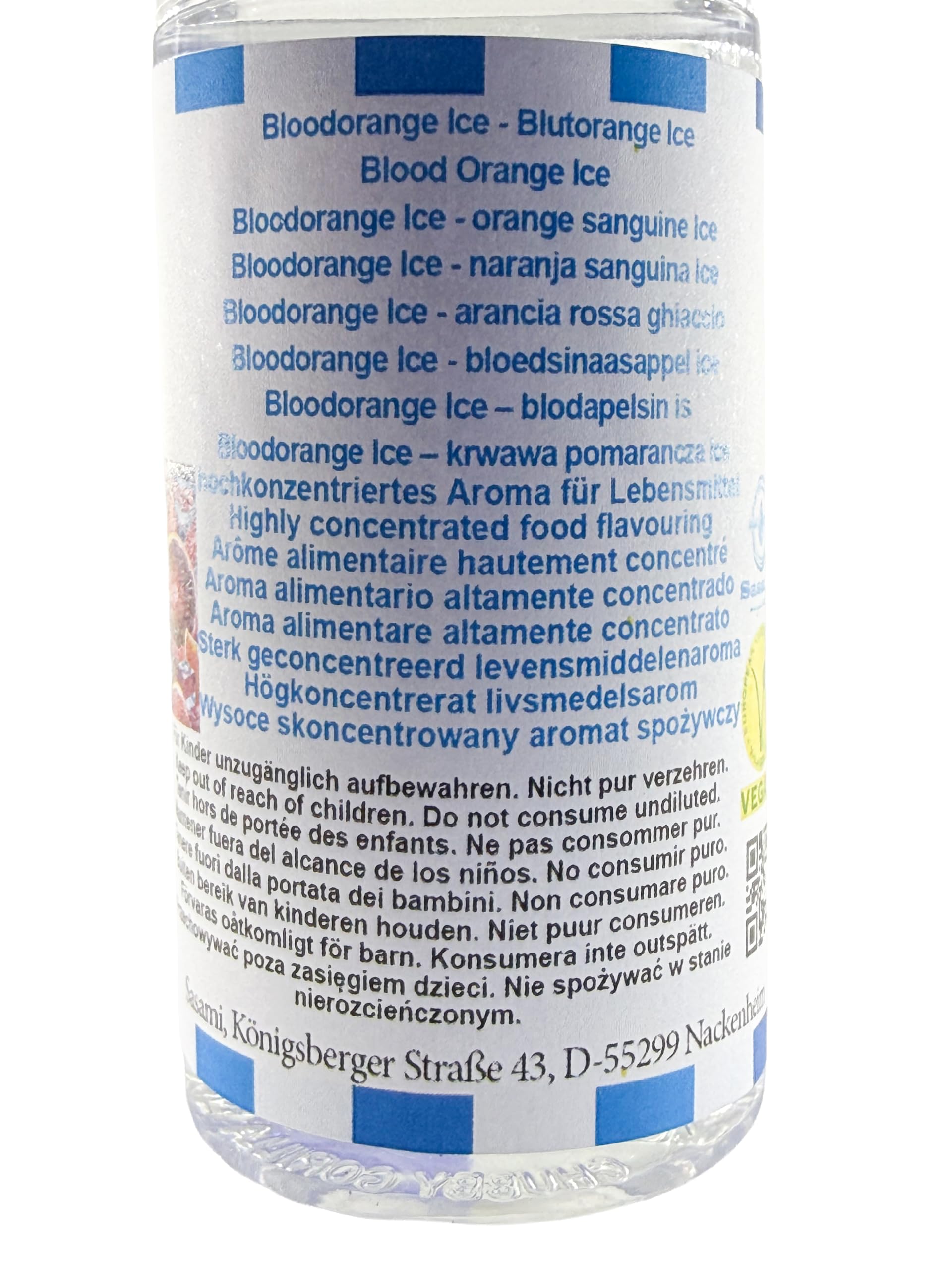 Bloodorange Ice - naranja sanguina Ice aroma concentrado - Vegano - Sasami - 100ml