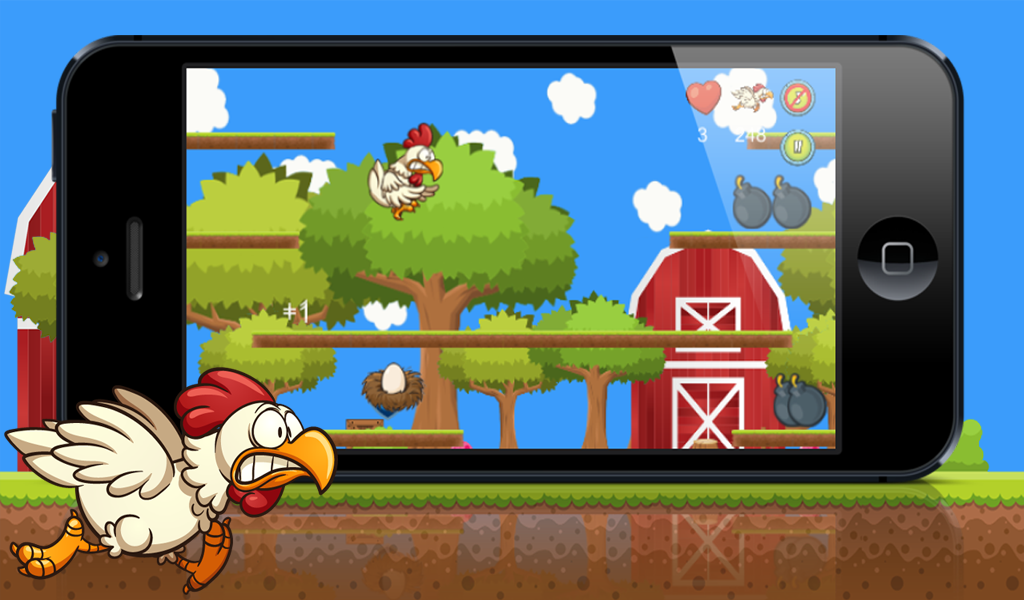 Aplicación Farm Chicken Run - A farm run and fly story of next door ...