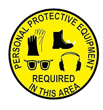 Graphical Warehouse PPE Required GV BT GL HR Floor Sign-38