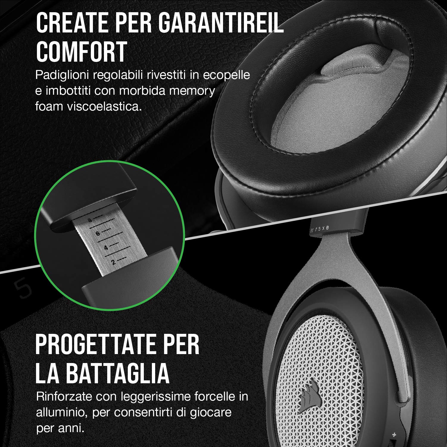Corsair HS75 XB WIRELESS Cuffie Gaming con Microfono per Xbox Series X e Xbox One (Lcollegati Direttamente Senza Adattatore Wireless, Audio Dolby Atmos, Microfono Unidirezionale) Nero