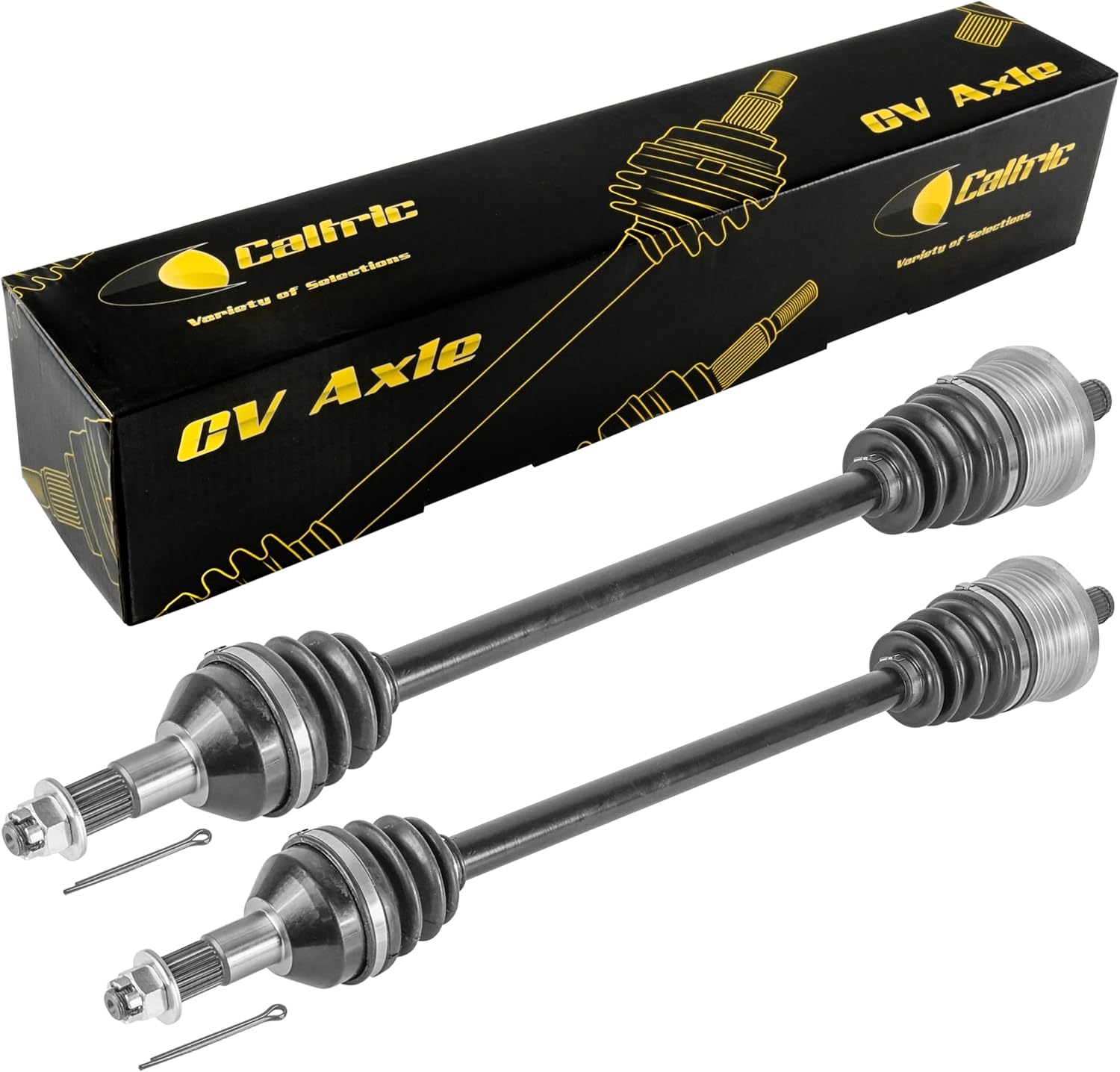Caltric Rear Right and Left Complete Cv Joint Axles Compatible with Can-am Maverick Max 1000R 4X4 Xrs Dps 2014