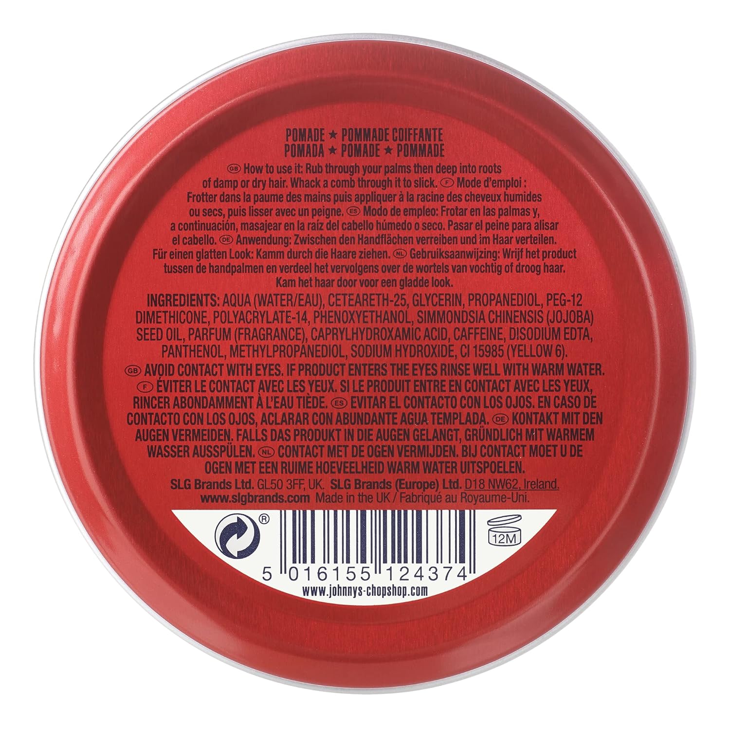 Johnny's Chop Shop Johnny Sheen Hair Pomade