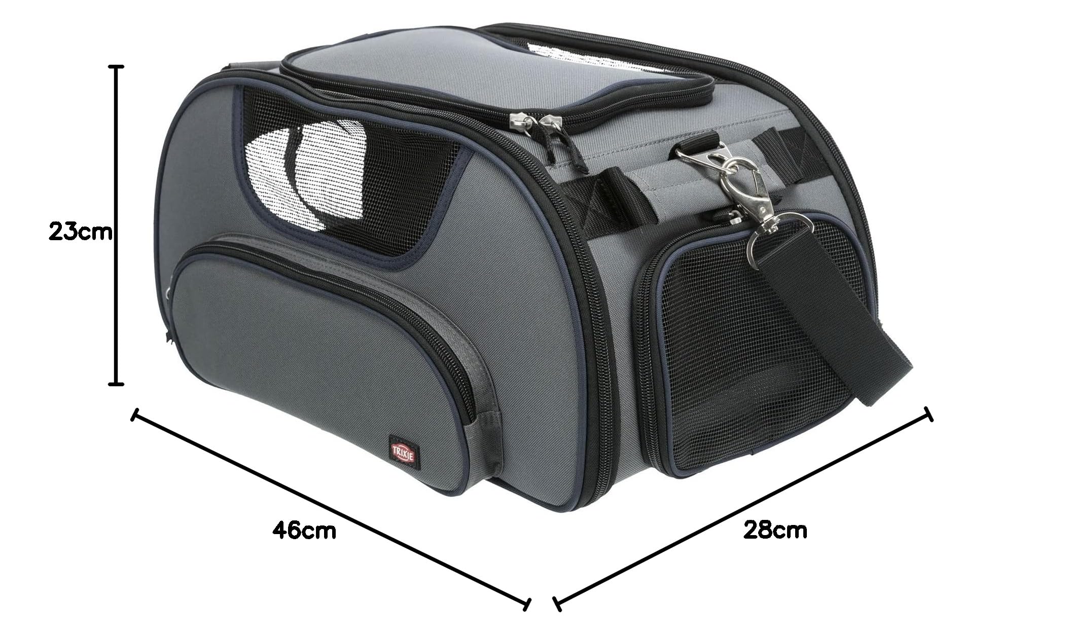 Trixie - Transportkorb Wings für Lufttransporte Größe 28 x 23 x 46 cm Hund max 20 kg