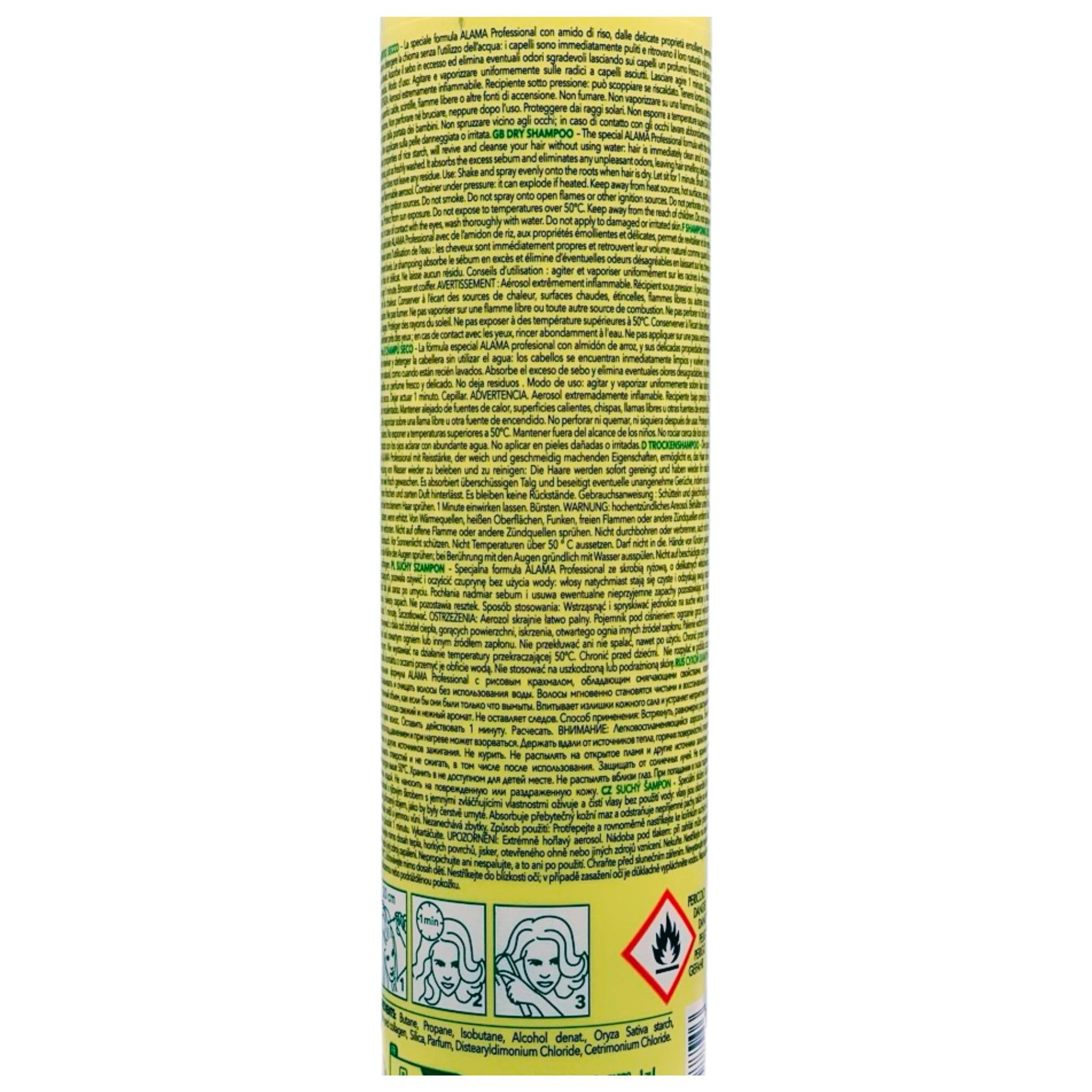 3x Shampoo Secco FREQUENT, Uso Frequente, Per Tutti i Tipi Di Capelli. Permette Di Ravvivare e Detergere La Chioma Senza L'Utilizzo Dell'Acqua 200ml