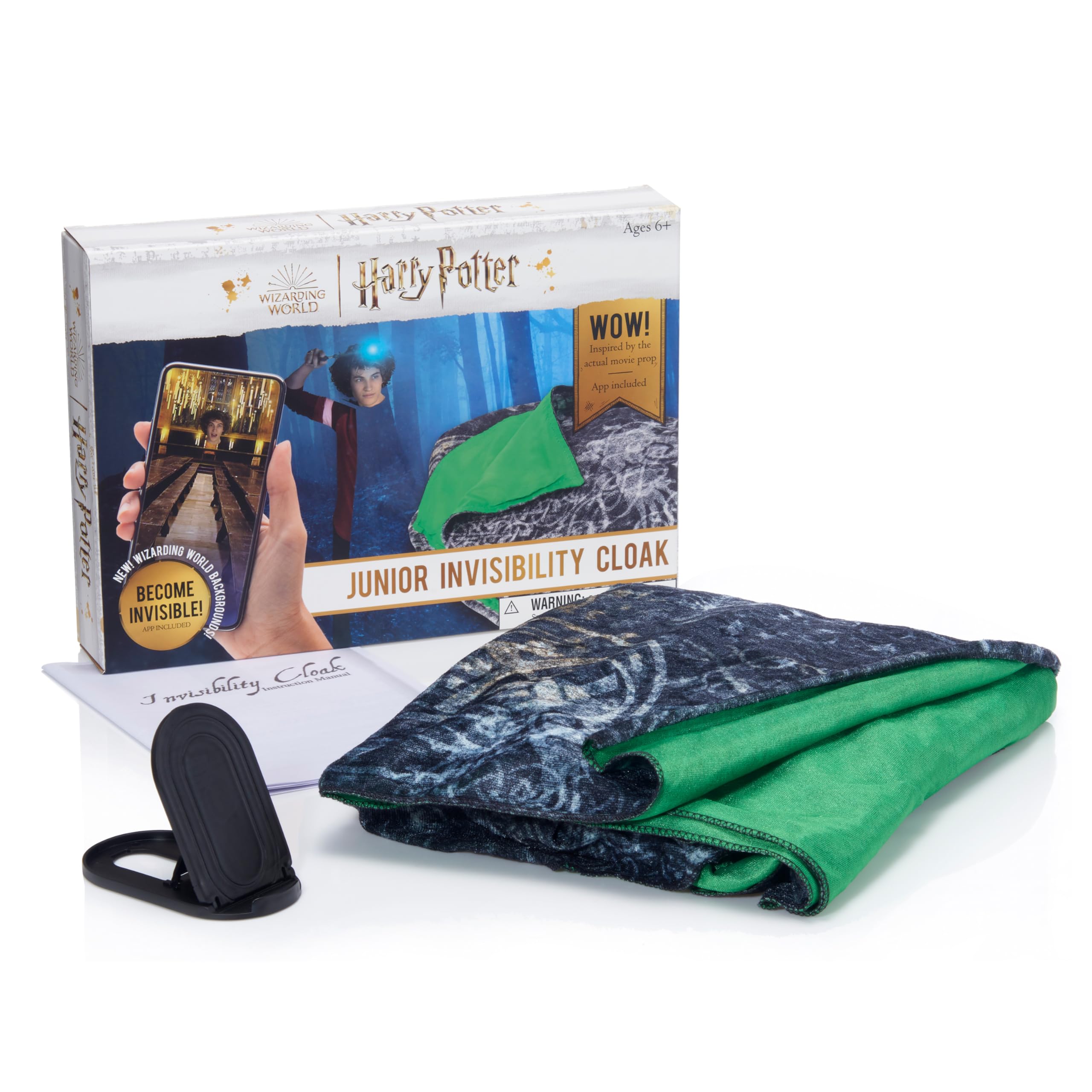 WOW! Stuff Real FX Cape d'invisibilité Harry Potter, Vert, Junior