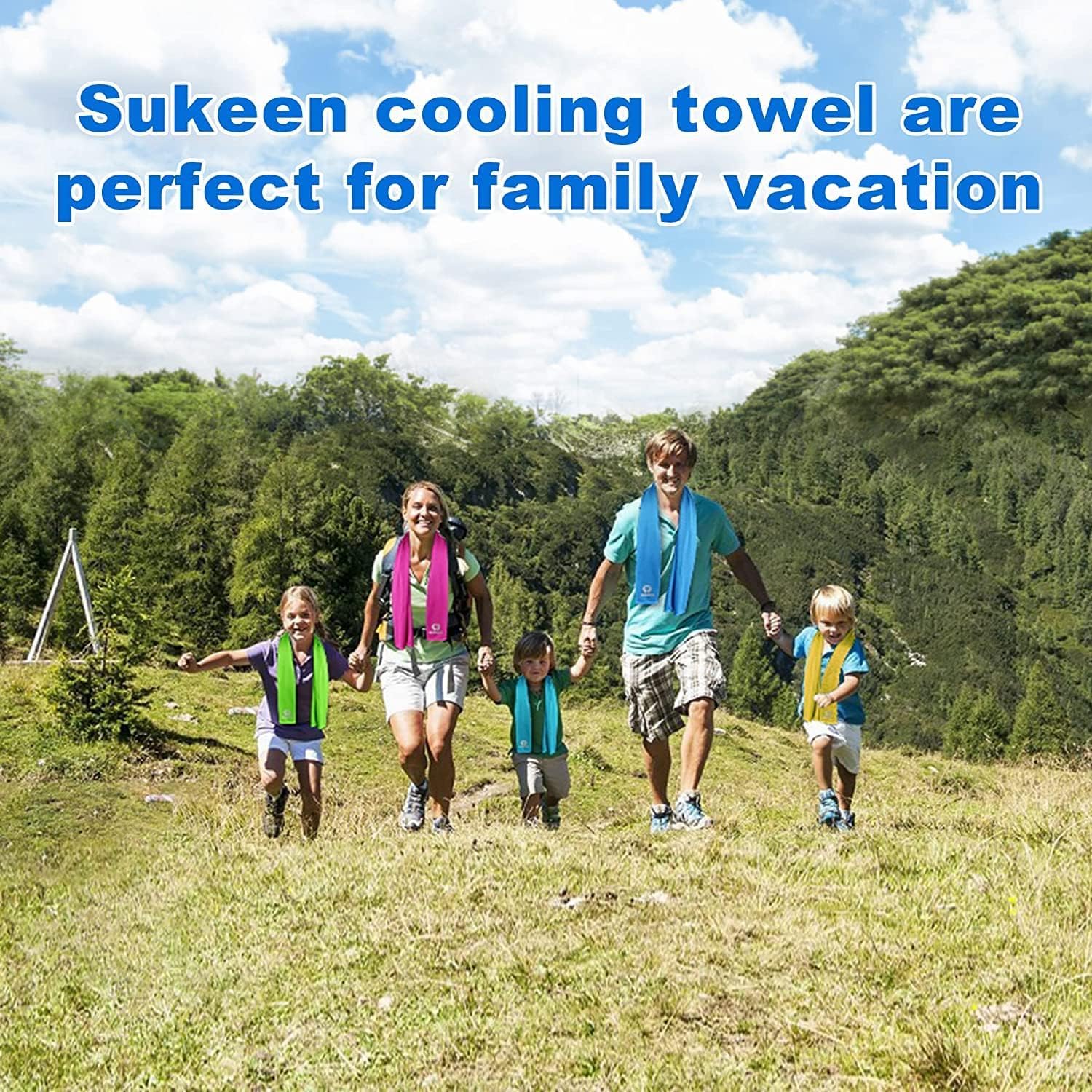 Sukeen Lot de 12 Serviettes rafraîchissantes, Serviettes rafraîchissantes, Serviettes rafraîchissantes pour Le Cou, Serviette de Sport pour Homme et Femme