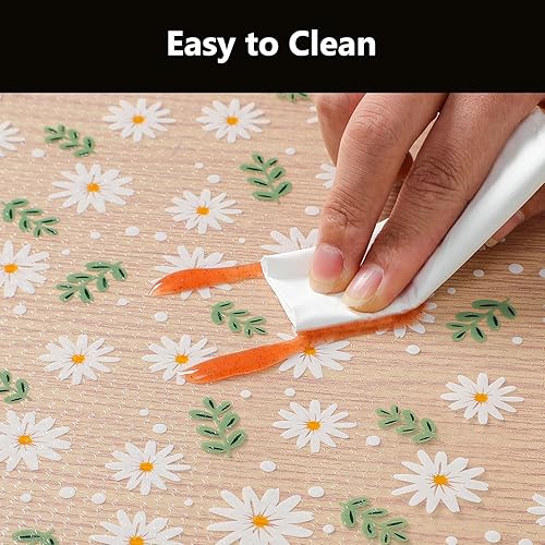 Vista 38 de INNOLITES Kitchen Cabinet Shelf Liner Non-Adhesive Refrigerator & Drawer Liner Waterproof, Oil-Proof EVA with Floral Pattern Easy to Cut &