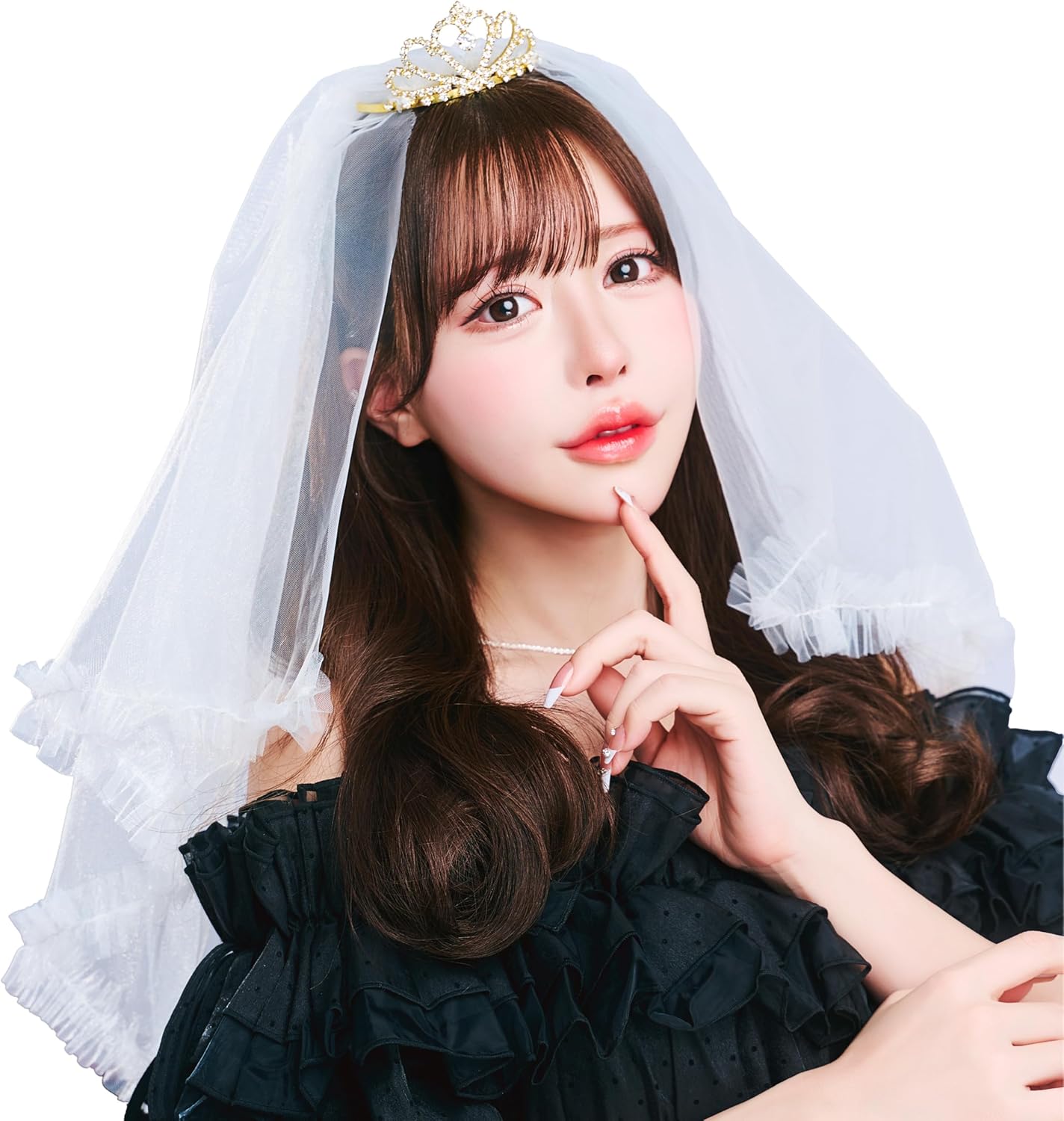 クリアストーン(Clearstone) ハピバ コスプレ バースデー ベール付きティアラ ユニセックス ゴールド クリアストーン(Clearstone) ハピバ コスプレ バースデー ベール付きティアラ ユニセックス ゴールド