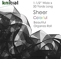 Vista 4 de Cinta de organza negra de 1-1/2 pulgadas x 50 yardas, cinta transparente para envolver regalos, lazos para el cabello, decoraciones, arreglos