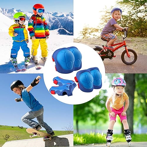 Miniatura 89 de Juego de rodilleras de protección para niños de 3 a 14 años, rodilleras y coderas con muñequeras 3 en 1 para patinaje, ciclismo, bicicleta, patinaje