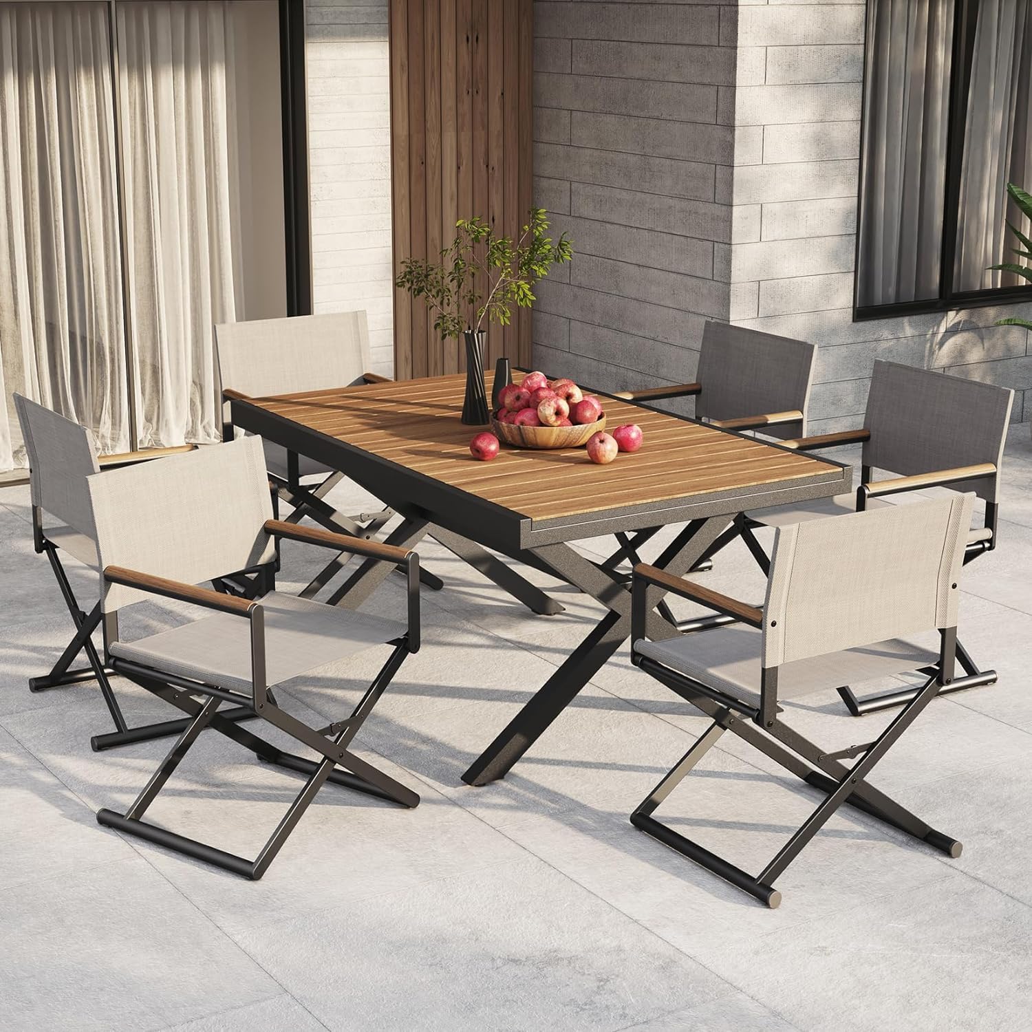 Grand patio Regiestuhl Klappbar Gartenstuhl Faltbar 2er-Set Campingstuhl Klappstuhl Leichter Tragbarer Stuhl, bis 150kg Belastbar, Angelstuhl für Strand, Camping, Garten, Grillen -Grey