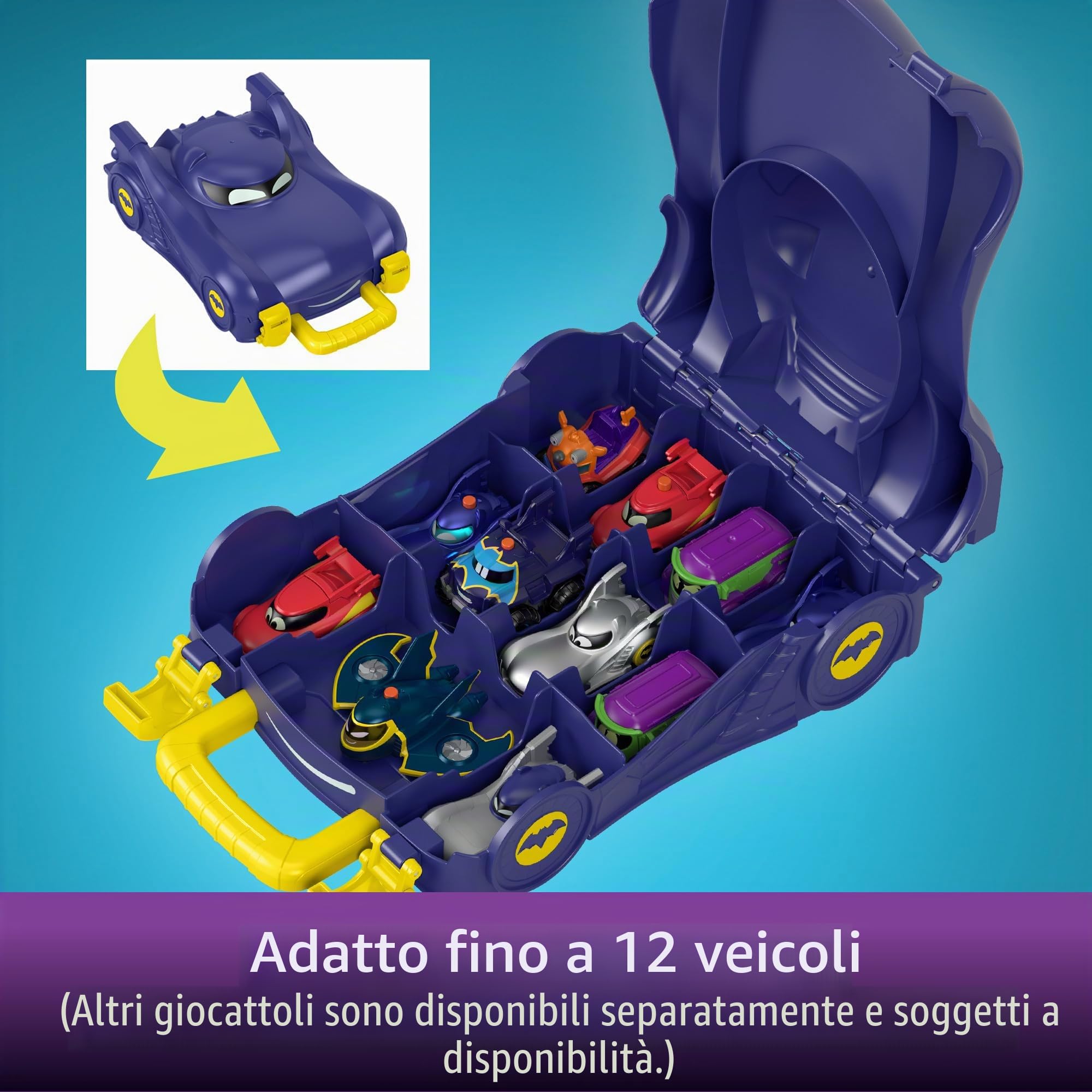 Fisher-Price DC Batwheels - Pipistrello giocattolo per bambini in età prescolare, con macchina pressofusa in scala 1:55, per bambini dai 3 anni in su