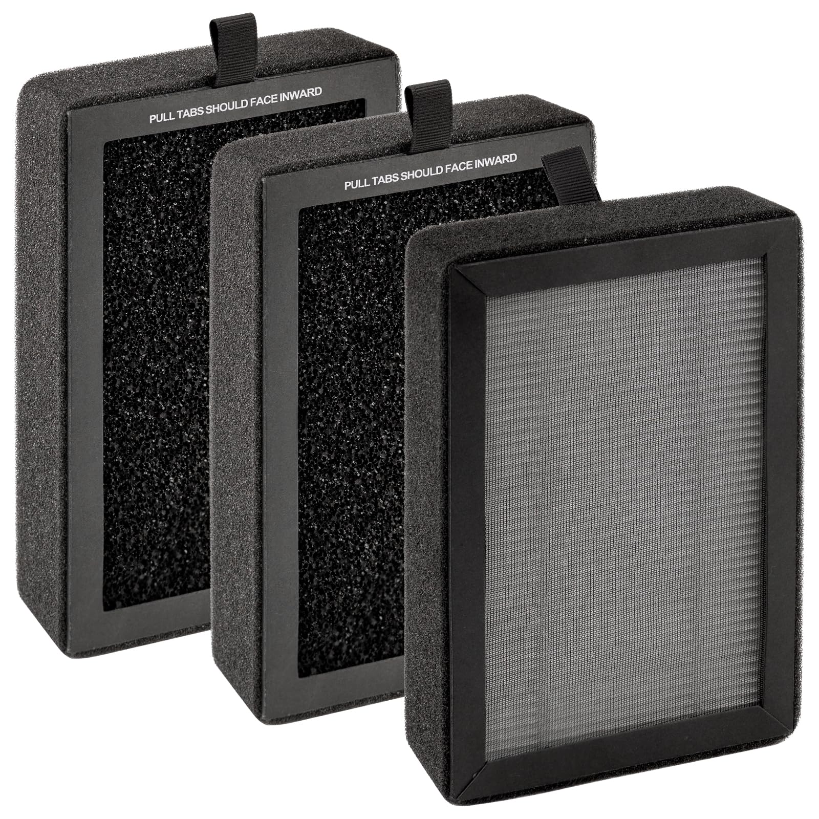 3 Pack LV-H128 Replacement Filter for LEVOIT LV-H128, PUURVSAS (HM669A), ROVACS (RV60) Air Purifier, LV-H128 H13 True HEPA Filter, 3-in-1 Activated Carbon Filters, Replace #LV-H128-RF