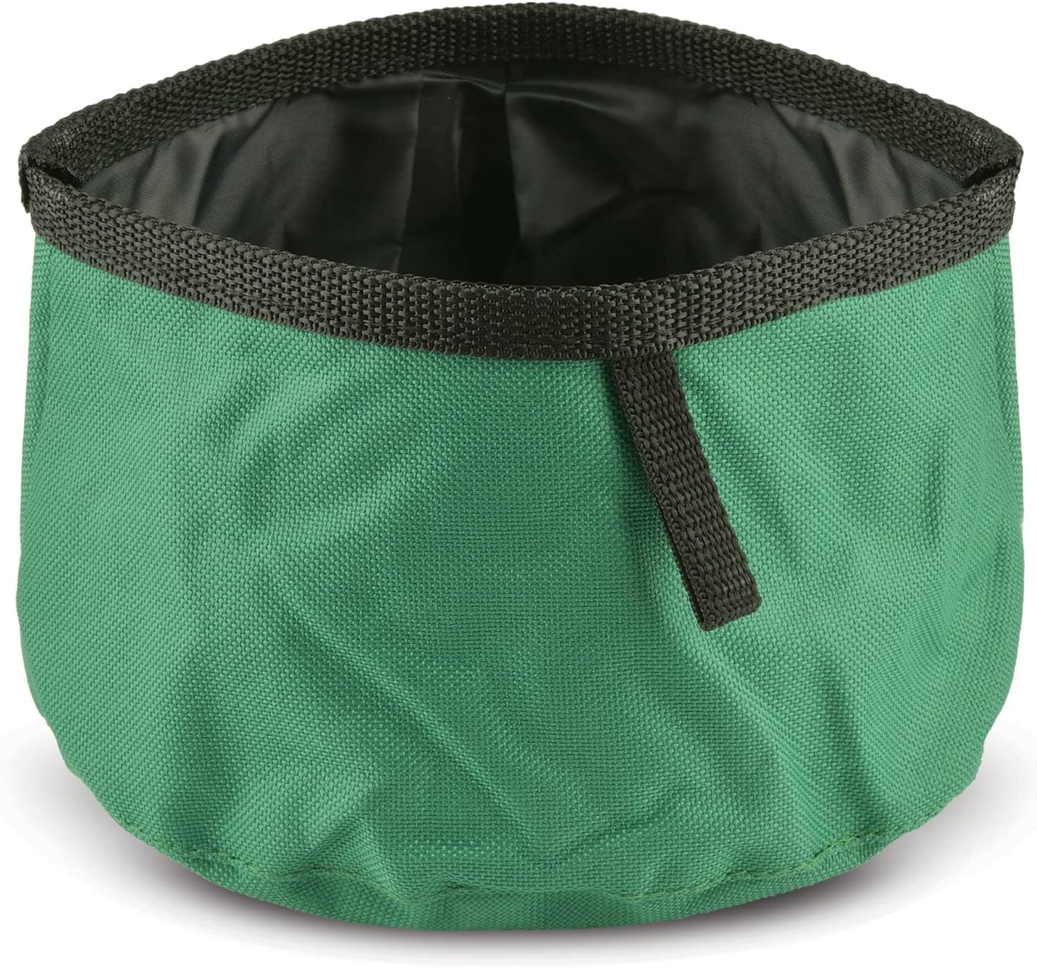 Jeffers Dark Green Collapsible Bowls with Waterproof Lining Food Bowls Pet Supplies
