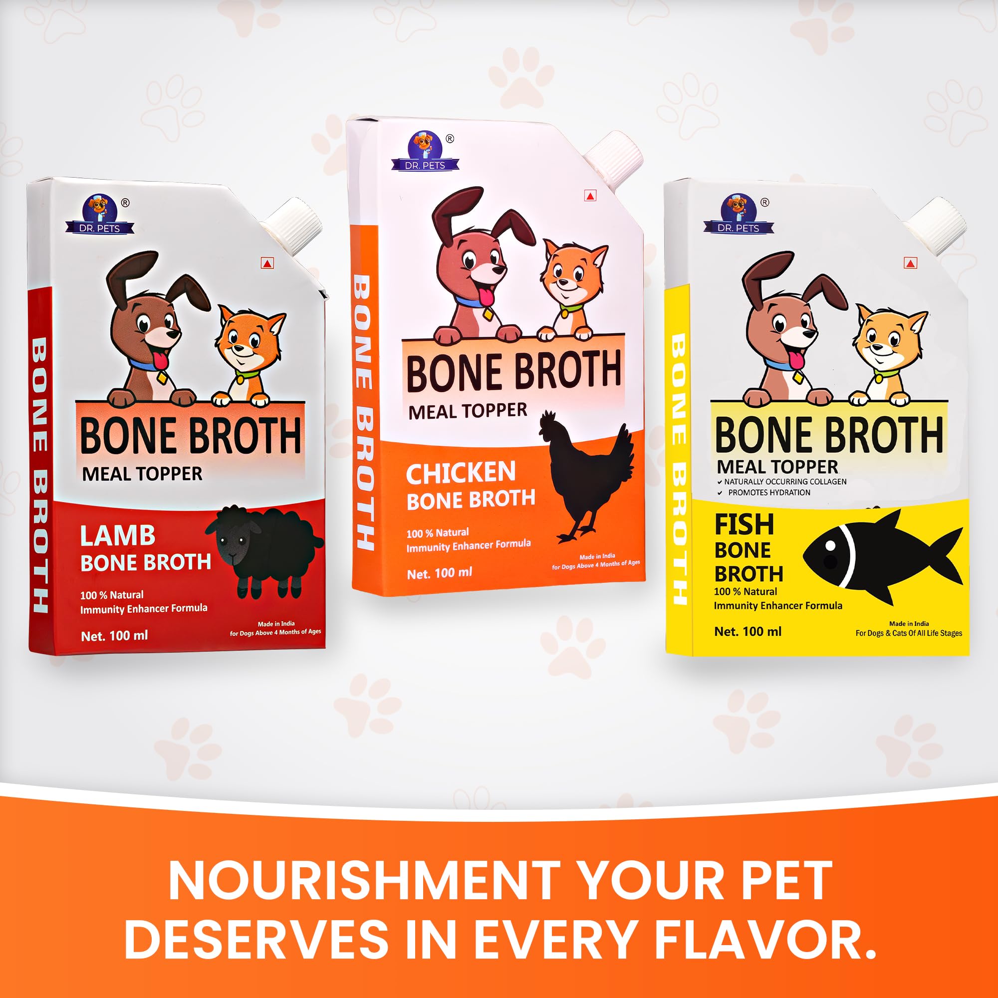 Dr.Pets Chicken Bone Broth for Dogs & Cats, Dog Food Meal Topper, Human Grade Preservative Free, Dog Treats for All Life Stages, Natural Supplements -Parent (Pack of 1) 4