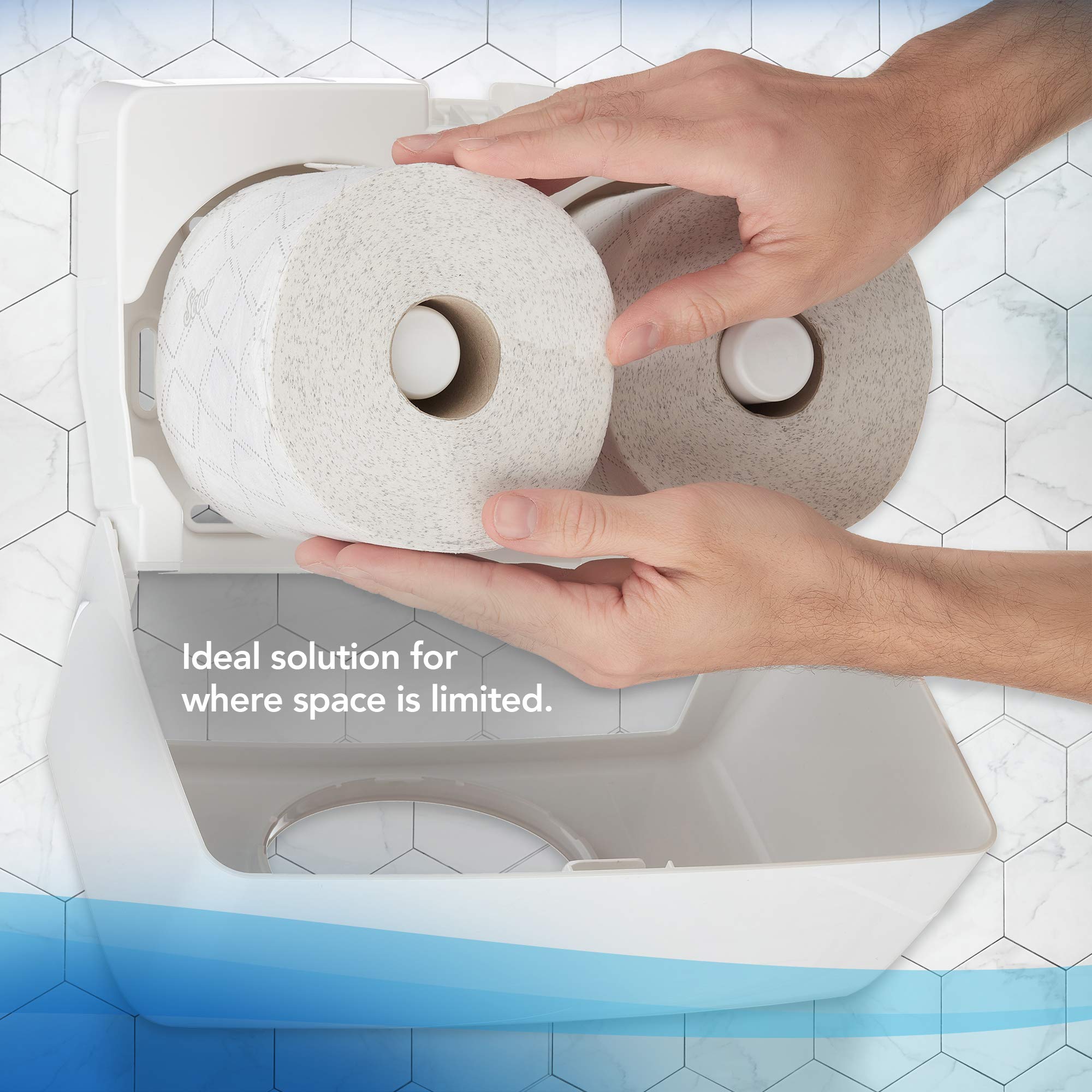 Scott Control Papel higiénico en rollo estándar 8518, Rollos de papel Higiénico blanco de 3 Capas, Certificado FSC, 36 rollos x 350 hojas(12.600 hojas)