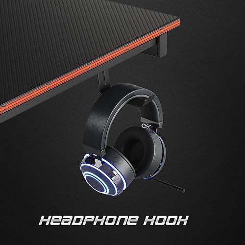 Miniatura 8 de BANTI Escritorio para juegos de 47 pulgadas, escritorio para computadora de computadora, mesa de escritorio para oficina en casa, estación de