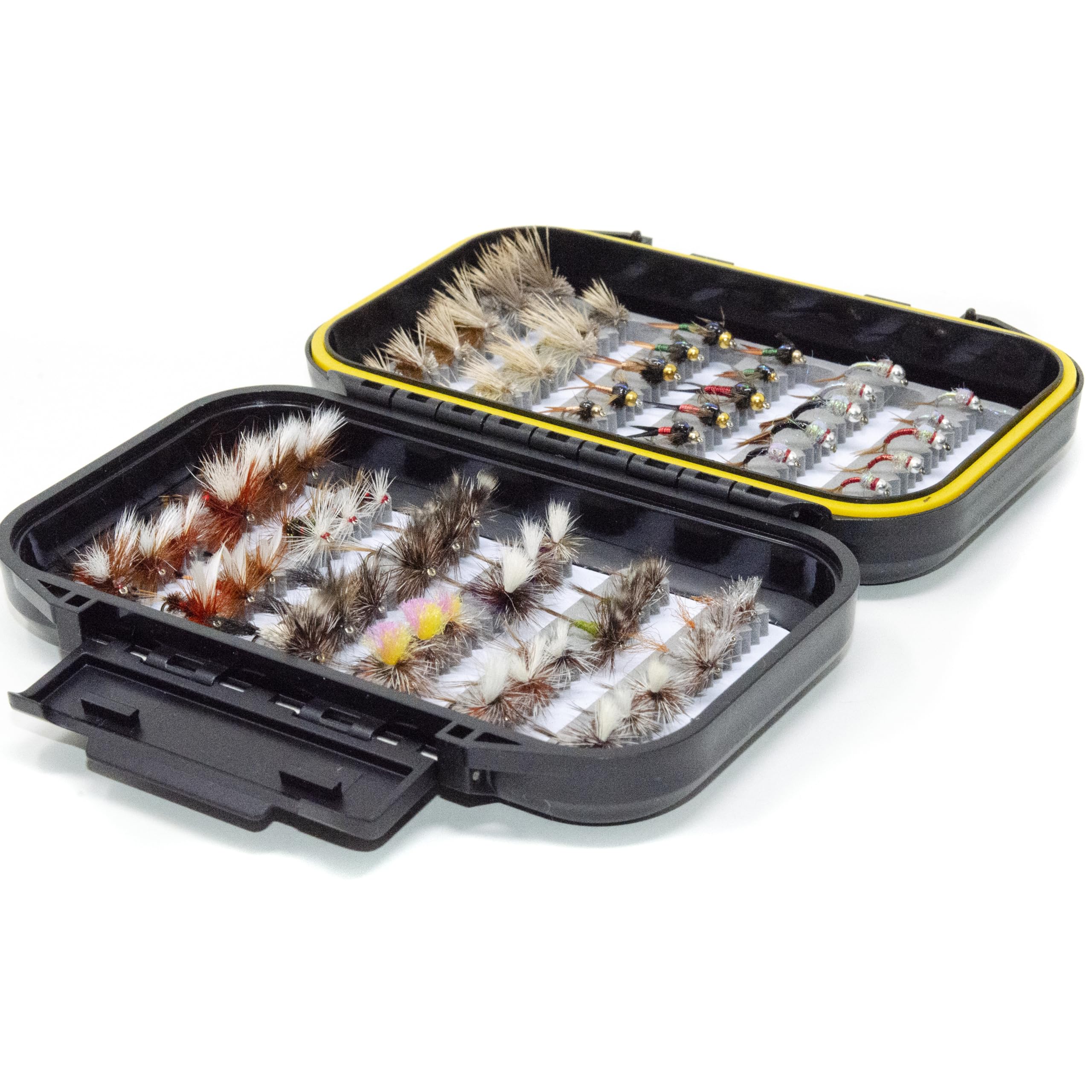 Outdoor Planet 24/48/66/72 Premium Hand Tied Fly Fishing Flies Assortment | Fly Boxes Included | Dry, Wet, Nymphs, Streamers, Wooly Buggers, Terrestrials | Trout, Bass Lure Set, Kit, Gift