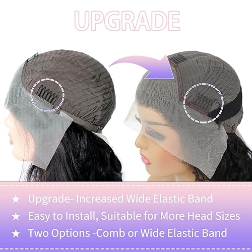 Miniatura 3 de ALEPAZ Pelucas de encaje frontal de cabello humano rizado profundo para mujeres negras, 13 x 4 HD, transparente, encaje frontal, sin pegamento,