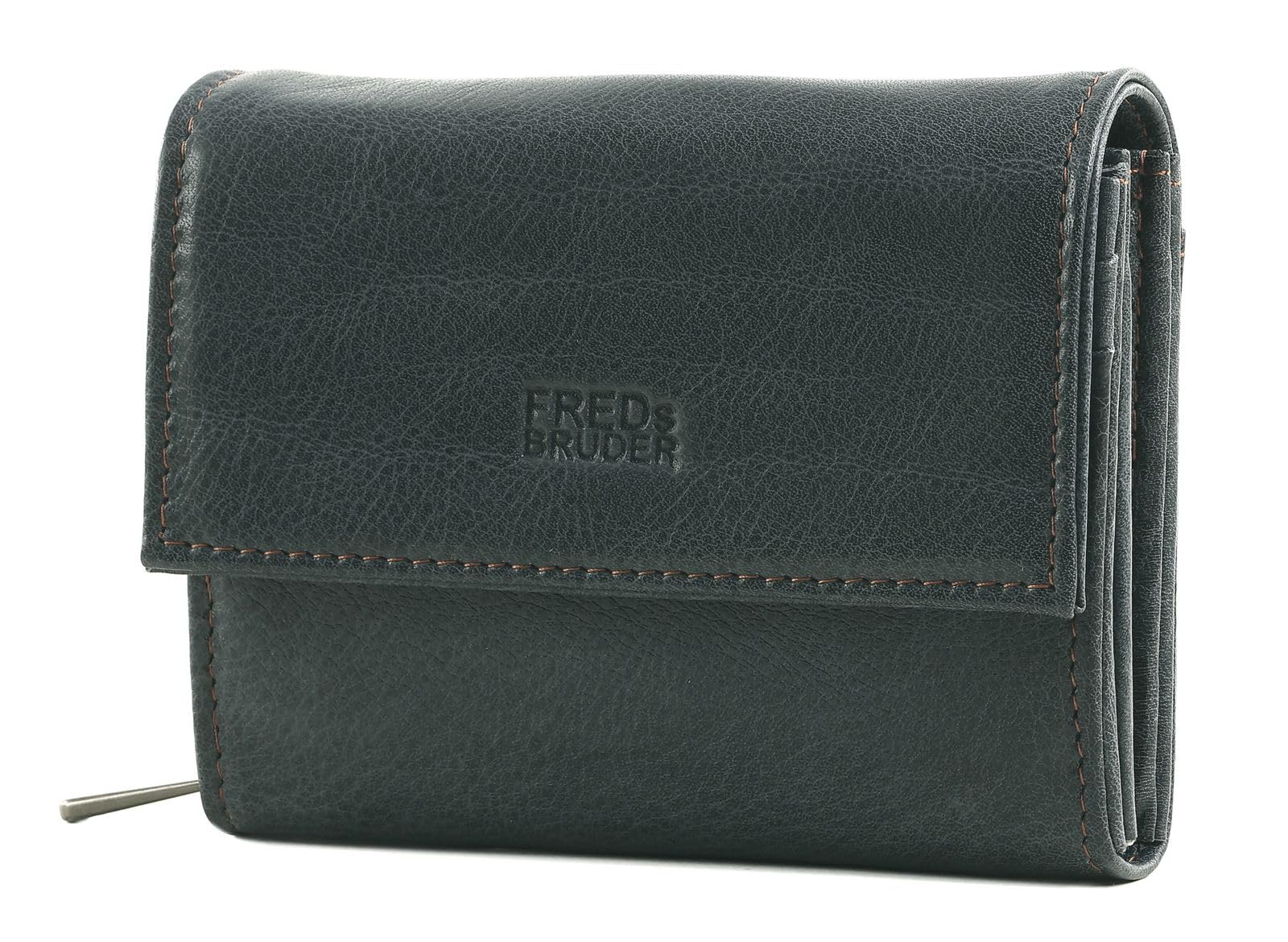 Flap Wallet Dusty Blue en cuir de qualité supérieure - 5