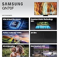 Vista 4 de Samsung 55-Inch Class Neo QLED QN70F 4K Mini LED Smart TV (modelo 2025) Procesador NQ4 AI Gen2, Tecnología Quantum Matrix Slim, Motion Xcelerator