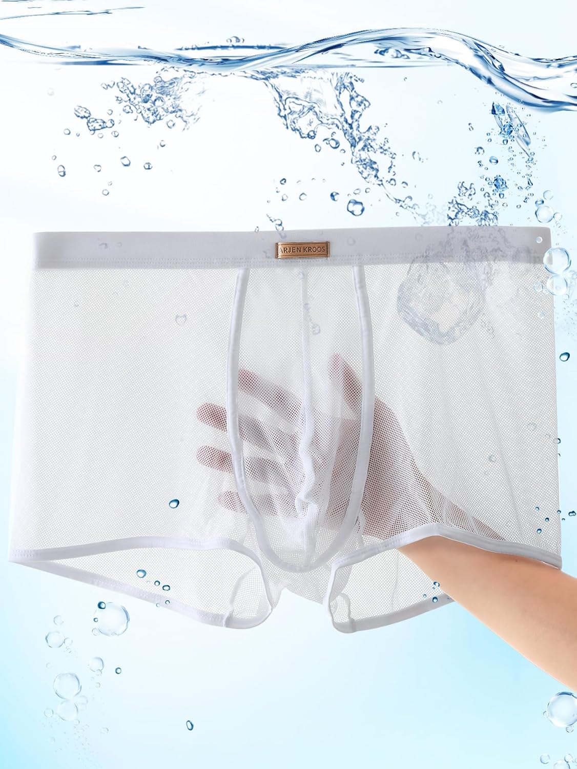 Arjen Kroos Sexy Underwear for Men Breathable Mesh Boxer Briefs Comfort Soft Trunks - Image 9