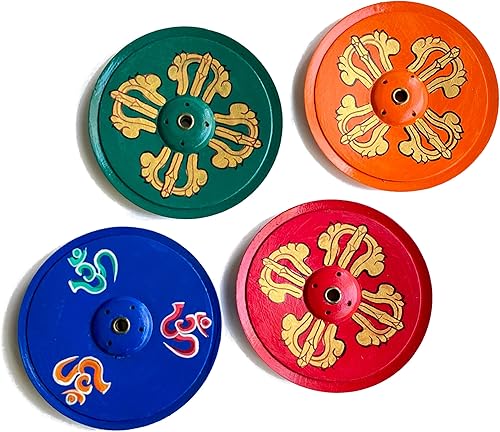 Miniatura 5 de Aroma Valley Divine Lotus - Soporte de incienso de madera pintado a mano y ecológico, para decoración del hogar, regalo de inauguración de la casa,