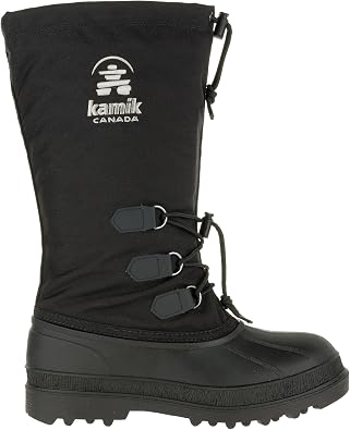Kamik Men's Canuck Winter Boot - Waterproof Snow Boots - Adjustable Snow Collar Footwear - Removable Liner System