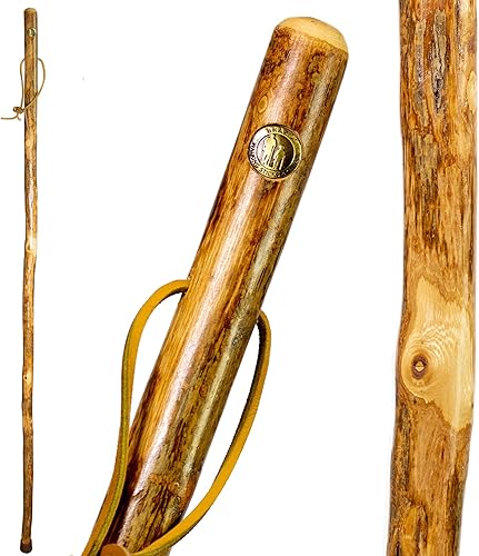 Brazos Bastón de madera rústica, madera dura, mango de estilo tradicional, para hombres y mujeres, fabricado en los Estados Unidos