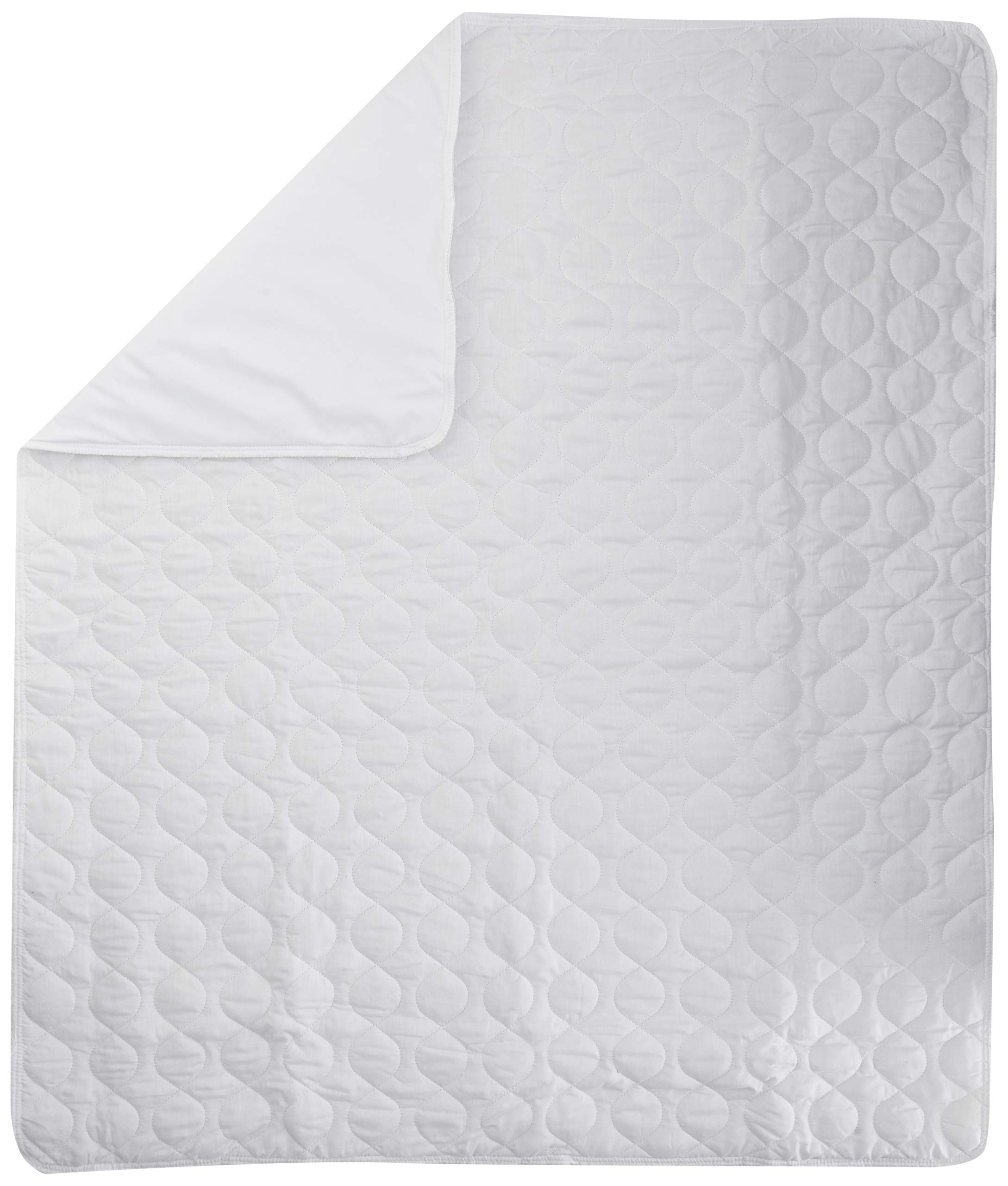 Linenspa 44" x 52" Skid Resistant Waterproof Sheet and Mattress Protector Pad-Highly Absorbent-Machine Washable-Quilted, White