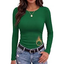 Zeagoo Women Long Sleeve Shirt Thermal Fall Tops Crewneck Casual Basic Tees 