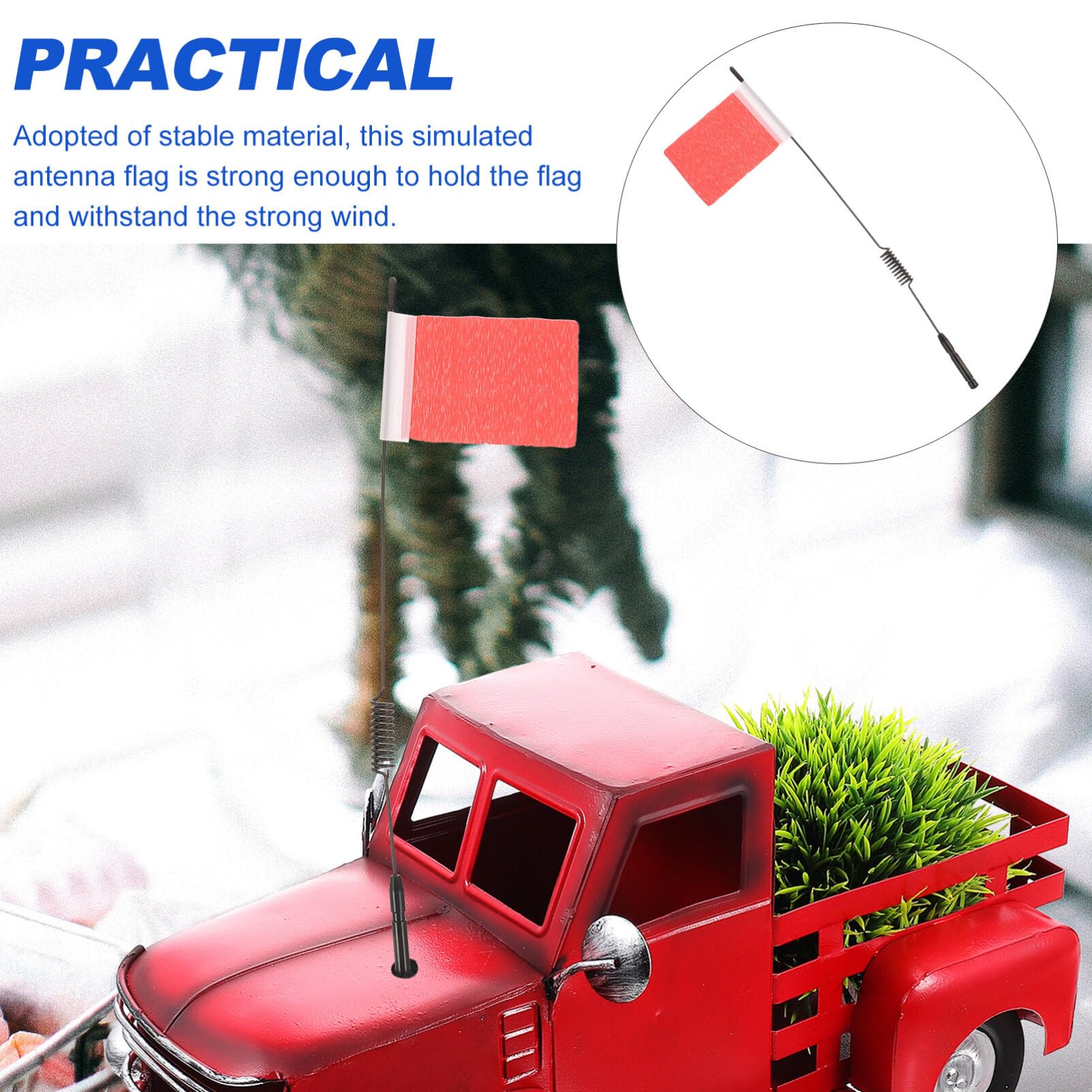 BESPORTBLE Rc Car Decoration Accessories Signal Flag for Crawler Car Model Metal Signal Part Decorative Antenna Flag Ornament