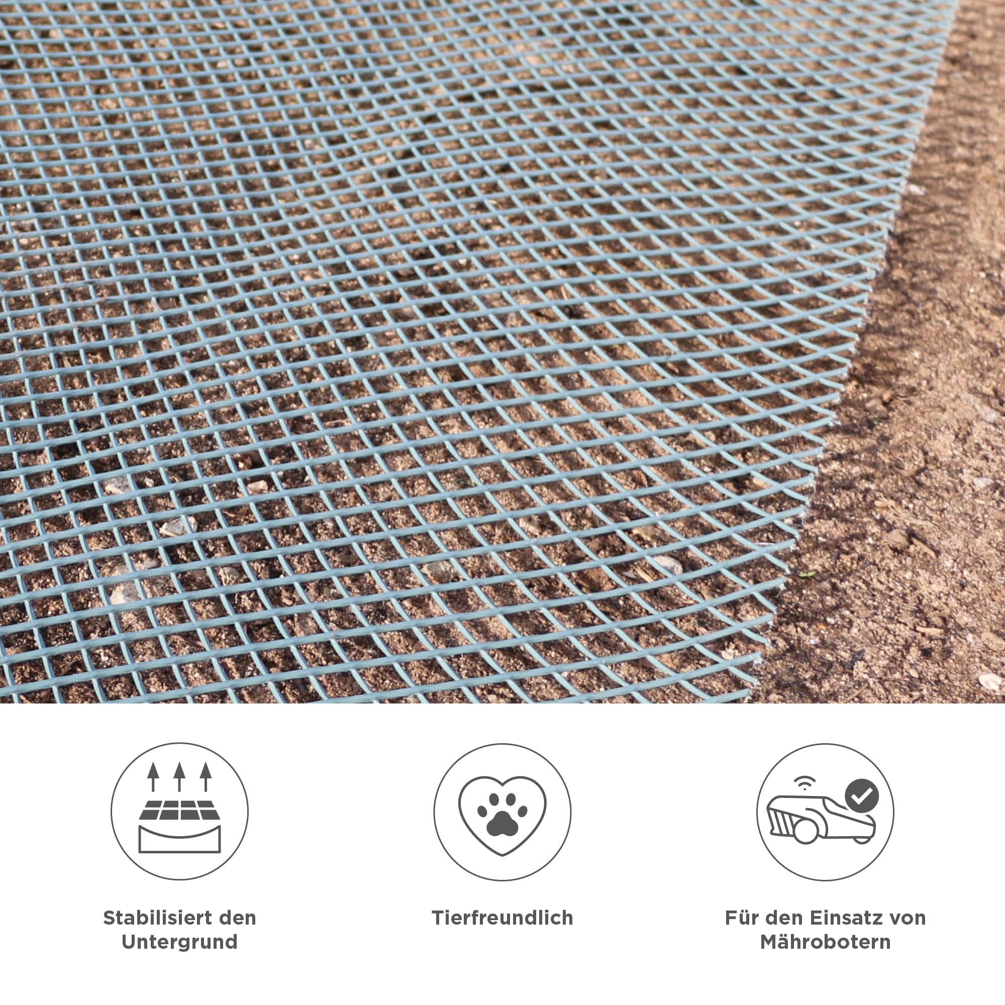 blizz-z Maulwurfsperre HDPE B: 1m x L: 50m (480g/m²) - grün - 1 Rolle | Maschenweite 13 x 13 mm - Maulwurfschutz Maulwurfgitter Kunststoffgitter - UV-stabil, verrottungsfest - Made in EU