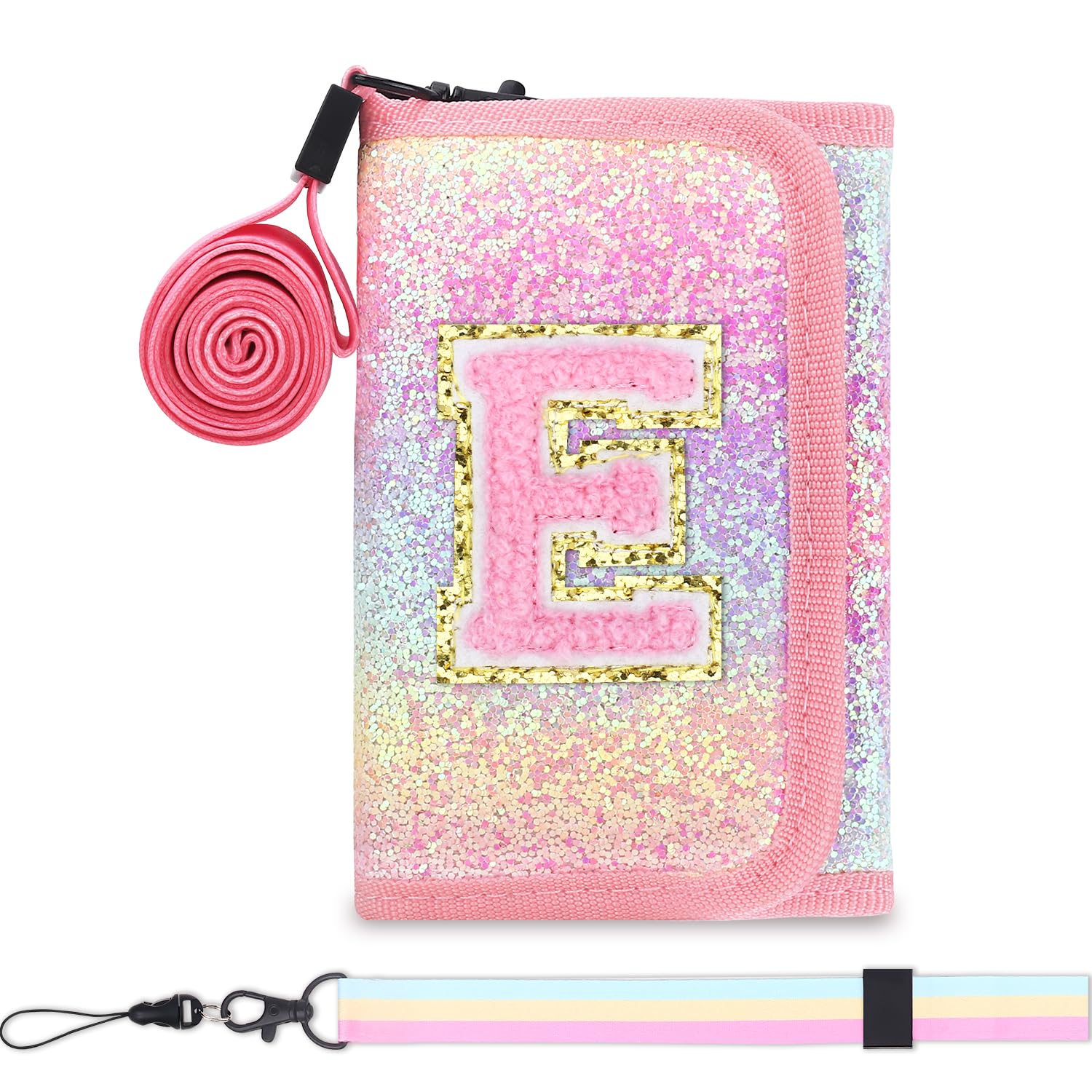 Luchike Girls Wallets for Kids 6-8 8-10 kids wallet Cute Wallets for Teen Girls with Initials Coin Pocket Toddler Wallet for with Magic Sticker Teen