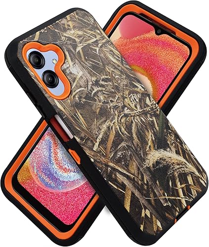Miniatura 3 de Compatible con Samsung Galaxy A04e, con funda de clip para cinturón, protección de cuerpo completo, protector de pantalla integrado (camuflaje)