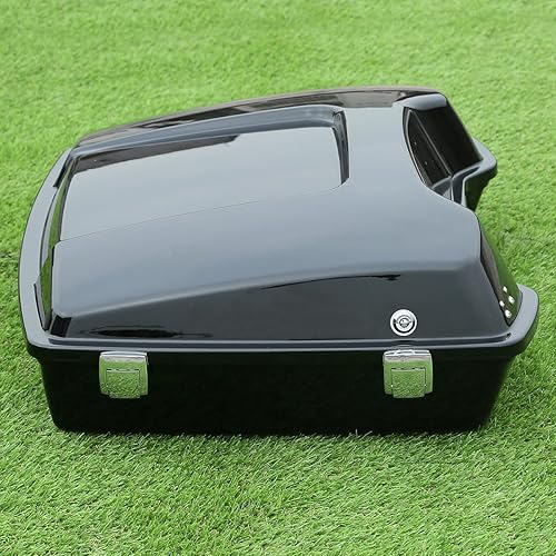 Miniatura 3 de SLMOTO Paquete turístico de 5.5 pulgadas con pestillo y estante de montaje negro para Harley Touring Road King Street Glide Tour Pack 1997-2008