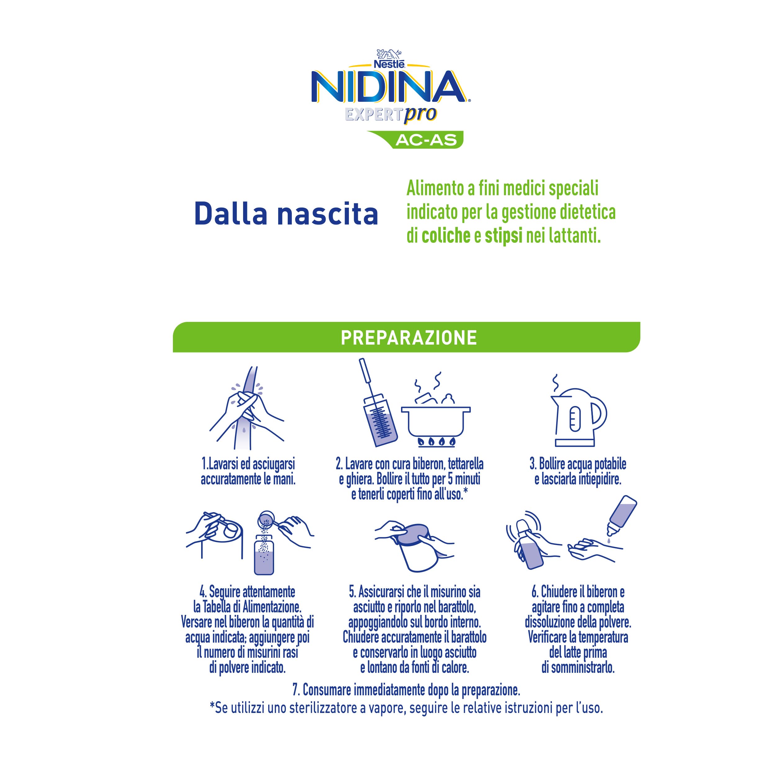 NIDINA EXPERT PRO AC-AS Alimento a fini medici speciali in polvere, Latta 800g