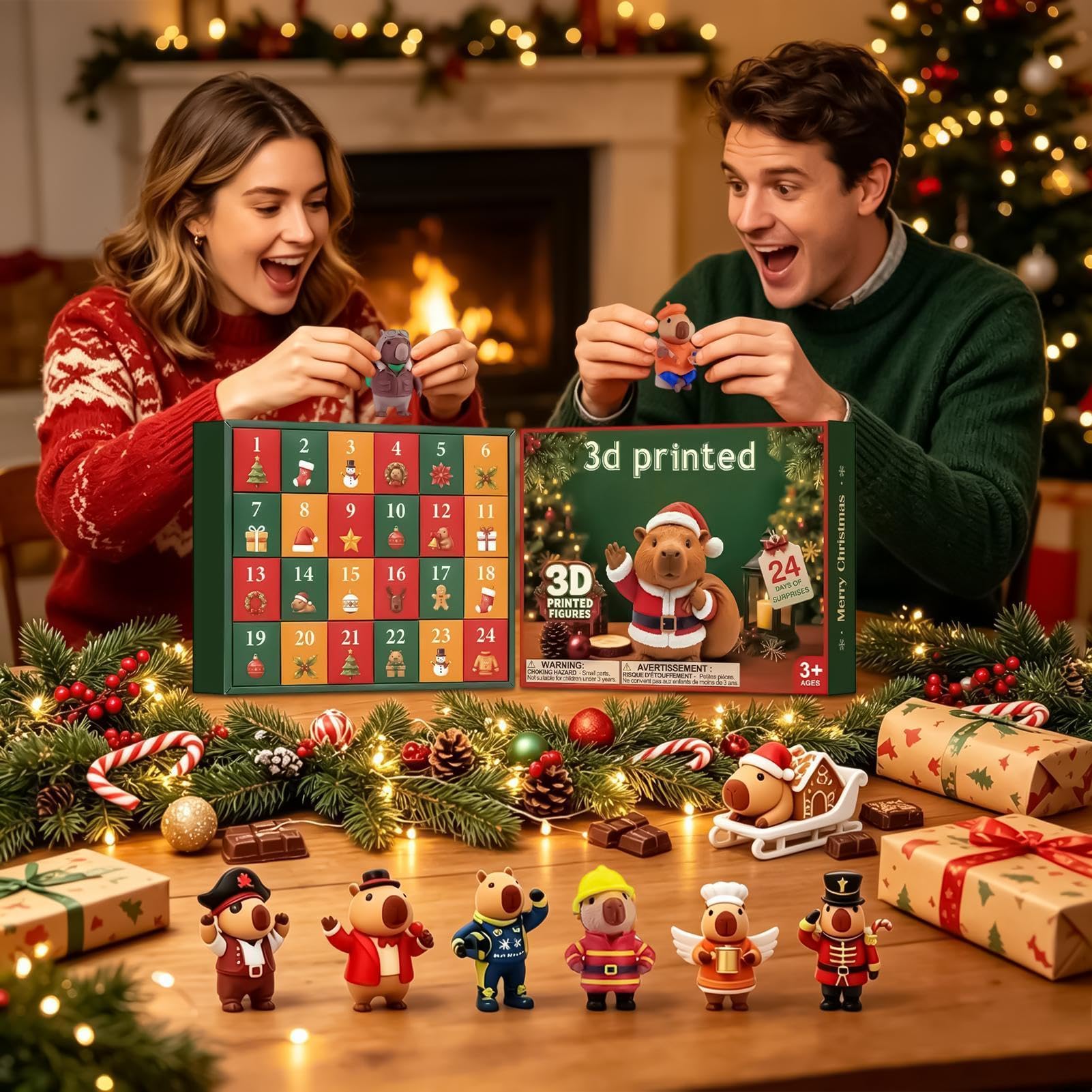 Calendrier de l'Avent Compte à Rebours de Noël Décorations de collection à