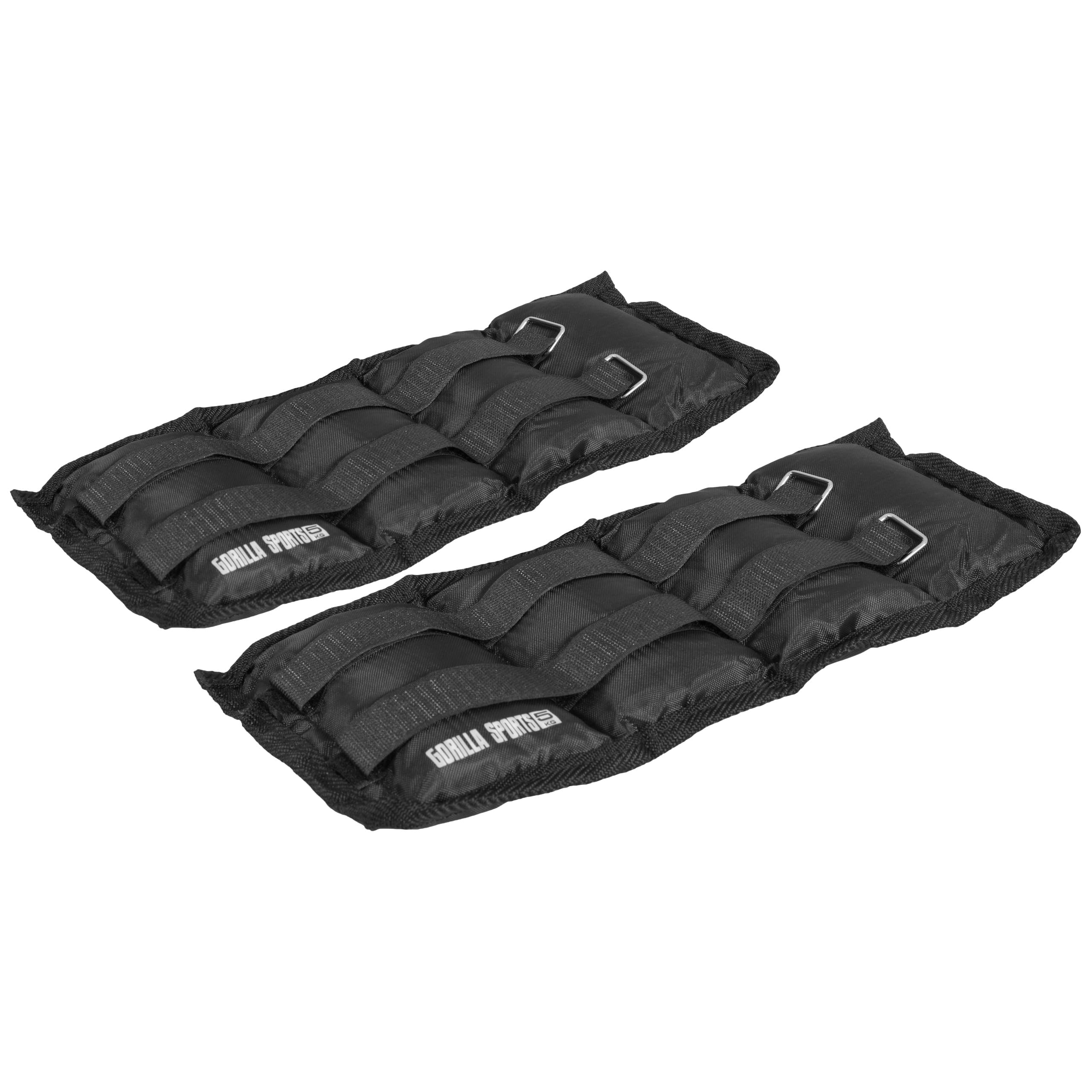 GORILLA SPORTS® Pesi per Polsi e Caviglie - Set di 2, Varianti di Peso:1-10kg, Poliestere - Polsiere Cavigliere, Pesi da Corsa, Fitness, Jogging, Palestra, Aerobica, Wrist Wraps, Facilmente Regolabile