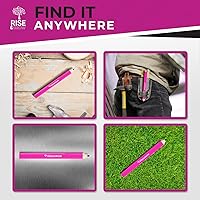 Vista 3 de Rise & Grow Juego de 50, Lápices de Carpintero Rosa Neón - Mina HB de 7", Lápices Planos de Construcción para Hombres, Mujeres - Marcado de Madera