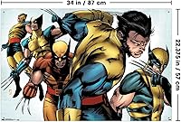 Vista 3 de Marvel Comics - Póster de pared con pasadores de presión de Wolverine