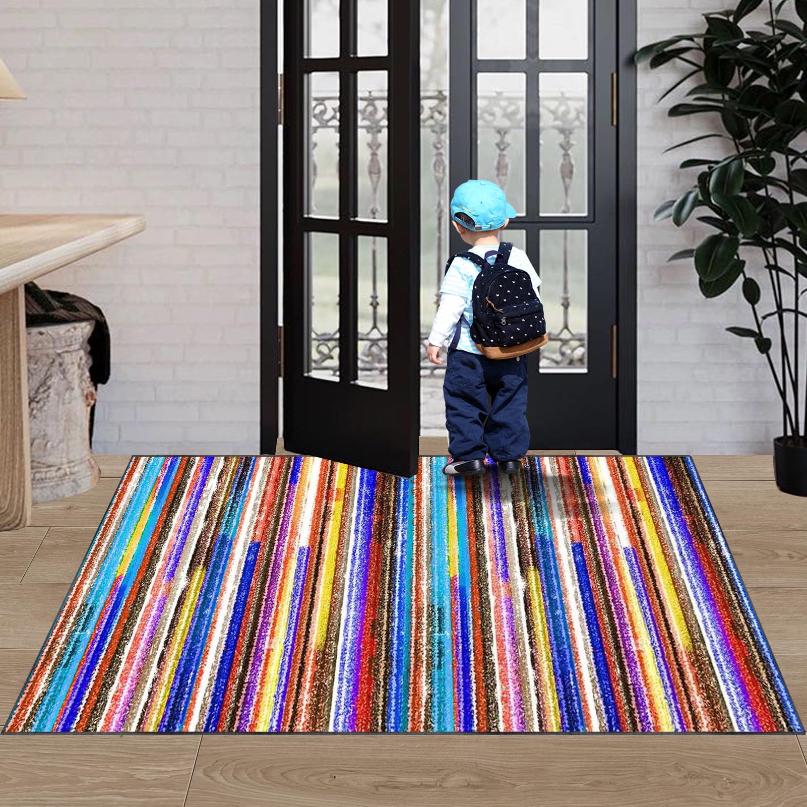 Mótif Ciel Beige - Wasbare kinderstoel vloerbeschermer - Beige - 115 Mótif Ciel Beige - Wasbare kinderstoel vloerbeschermer - Beige - 115