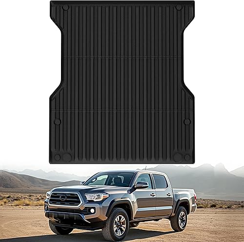 Miniatura 10 de OEDRO Alfombrillas para Toyota Tacoma Double Cab 2005-2015, TPE para todo tipo de clima, ajuste personalizado para todo tipo de clima, juego de