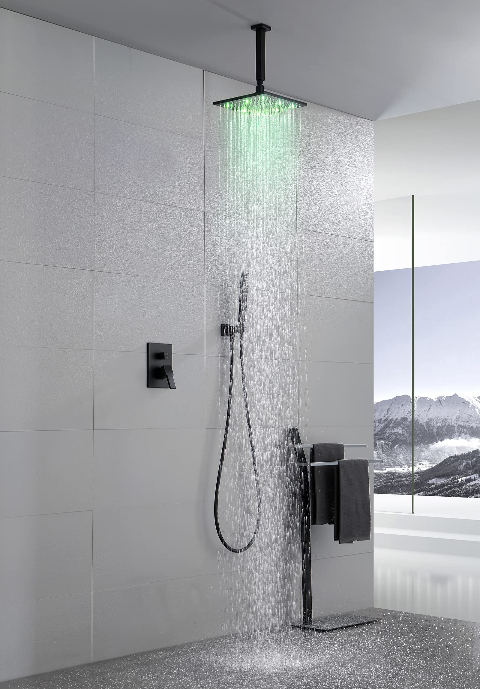 Système De Douche à Effet Pluie De 30,5 Cm Avec Robinet De