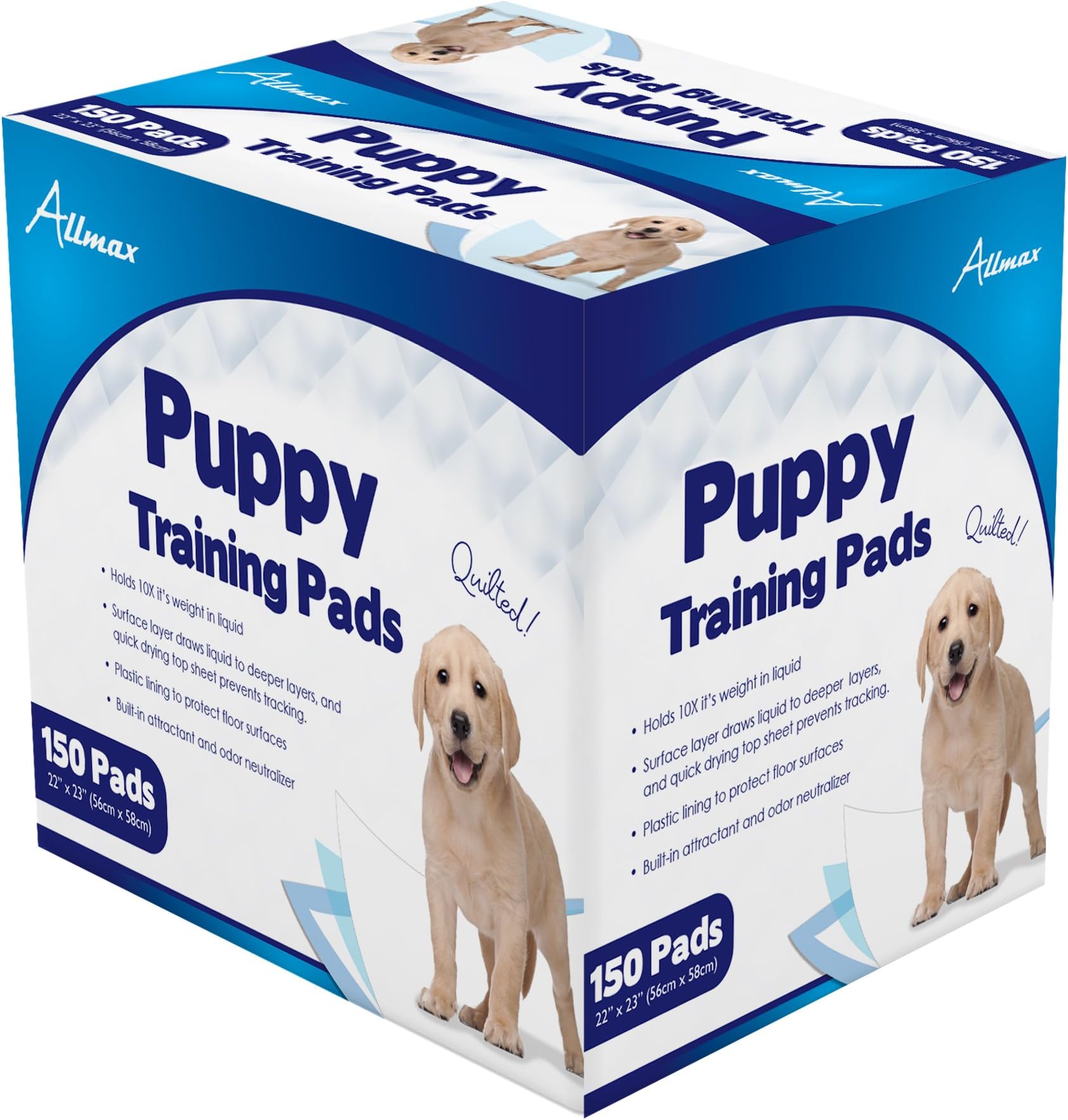 Allmax Puppy Training Pads, 22-Inch by 23-Inch, 150-Piece