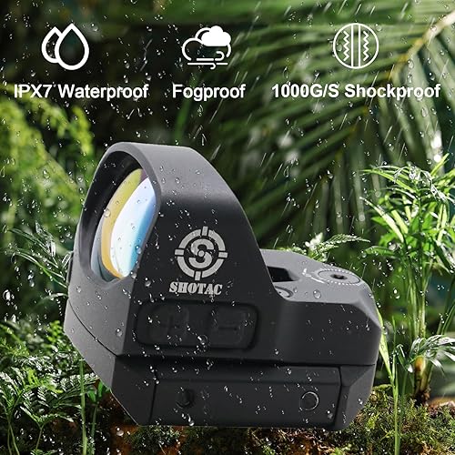 Miniatura 4 de SHOTAC Red Dot Sight ST28 para Trijicon RMR Footprint, a prueba de golpes más de 18,000 rondas de .40 S & W, retroceso alto, sacudido despertar,