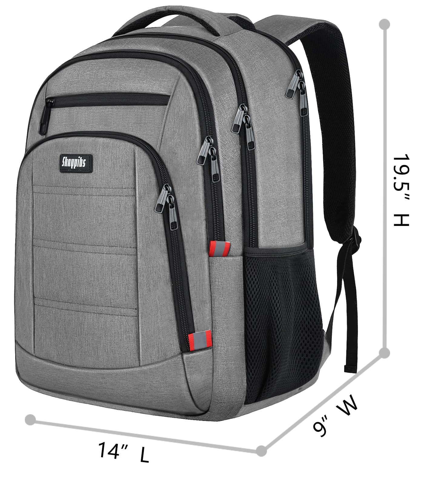 Skaypibs Zaino per uomo e donna, zaino da viaggio per laptop da 15,6 pollici, borsa per libri scolastici universitari con porta di ricarica USB