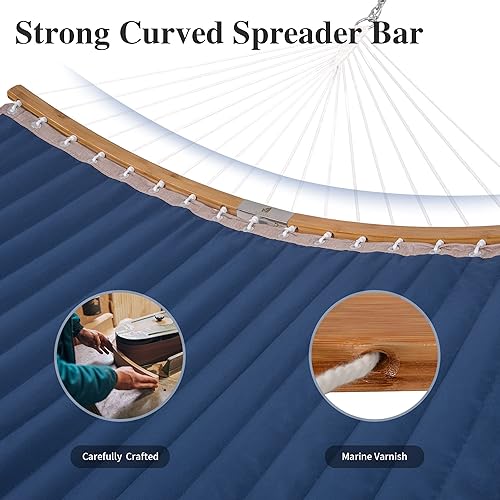 Miniatura 4 de SUNCREAT Hamacas Hamaca independiente para exterior, hamaca de pie resistente para patio trasero, patio, jardín, patente pendiente, azul marino