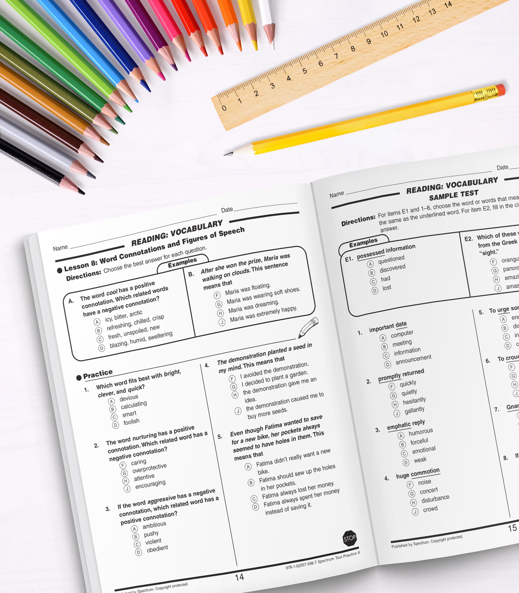 Snapklik.com : Spectrum Grade 6 Test Practice Workbooks, Ages 10 To 11 ...