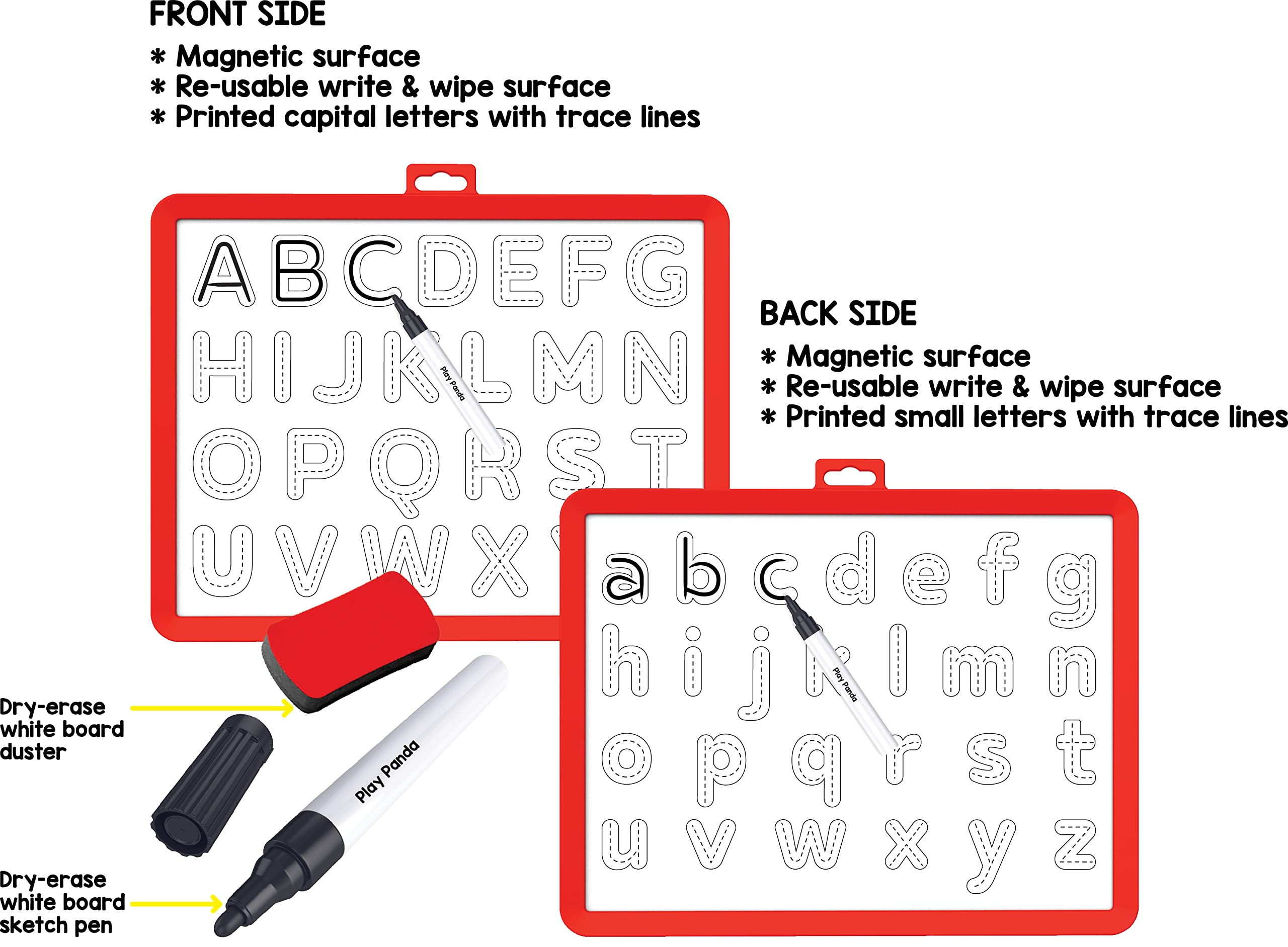 Play Panda Learn to Write Magnetic Board with Captial & Small Letters for 3+ yrs Kids 4